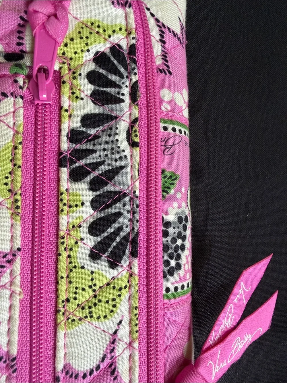 Vera Bradley Pink Green Floral Quilted Wallet - Picture 10 of 10